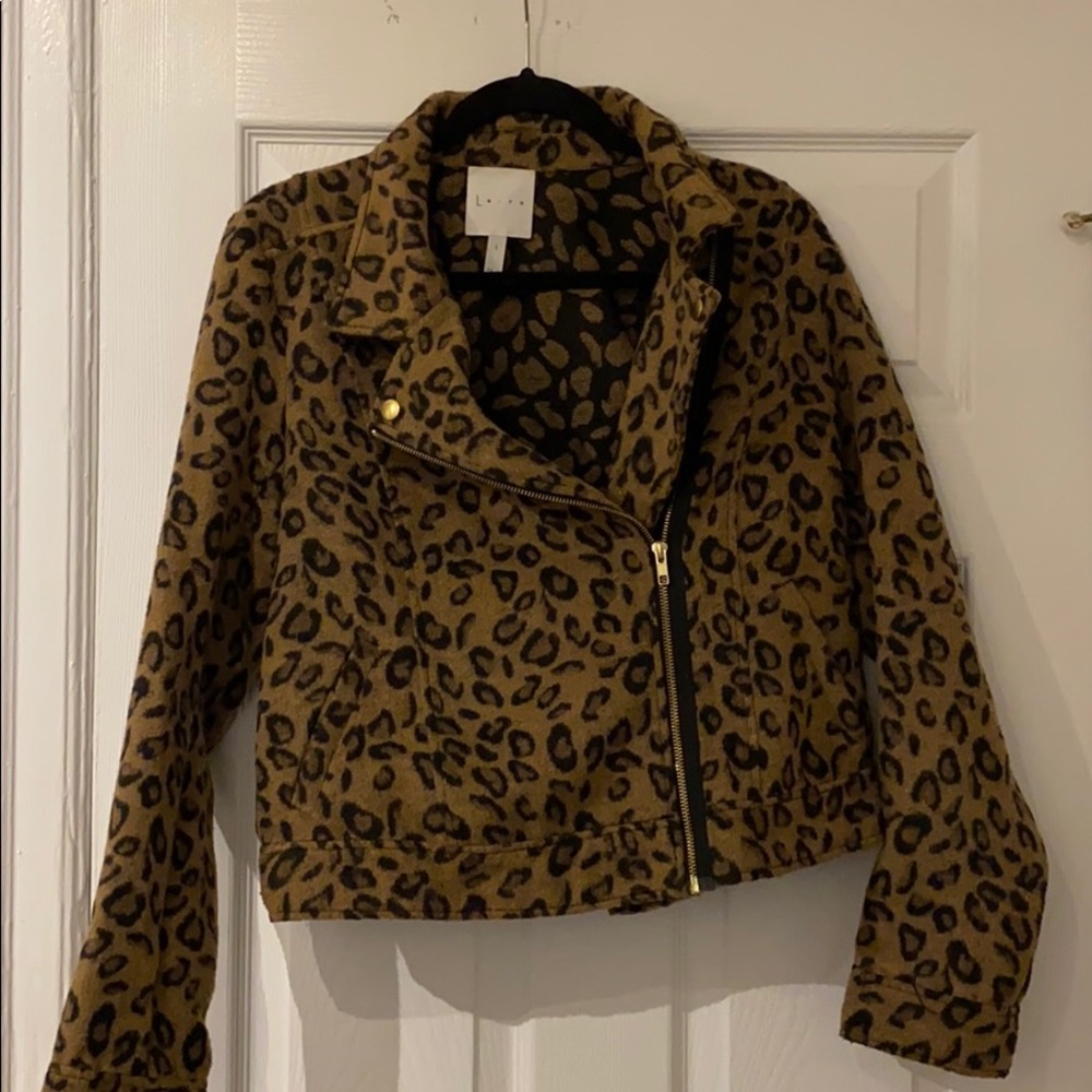 Leith Leopard fall weight coat